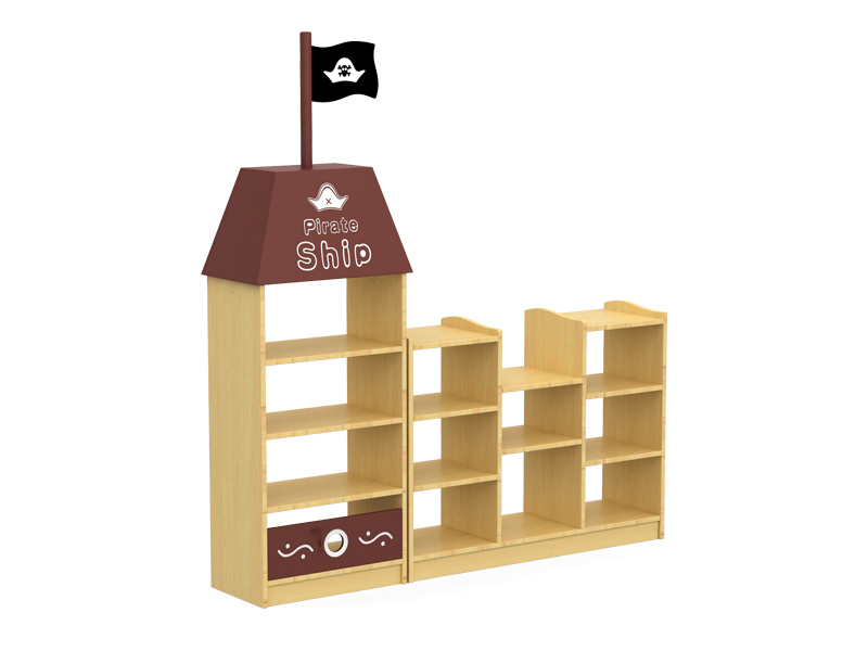 幼儿园课室儿童海盗船造型书架