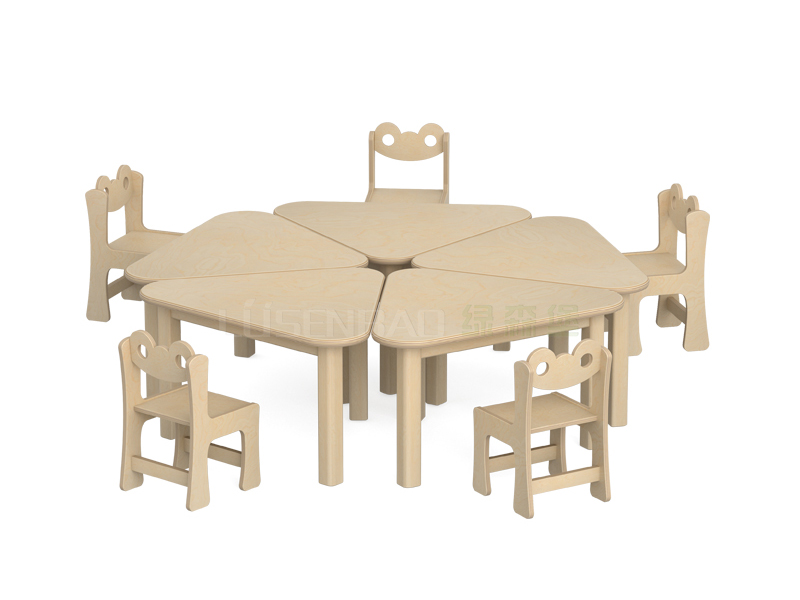 幼儿园家具儿童课桌椅造型圆桌