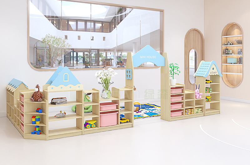 幼儿园家具城堡造型儿童组合书架