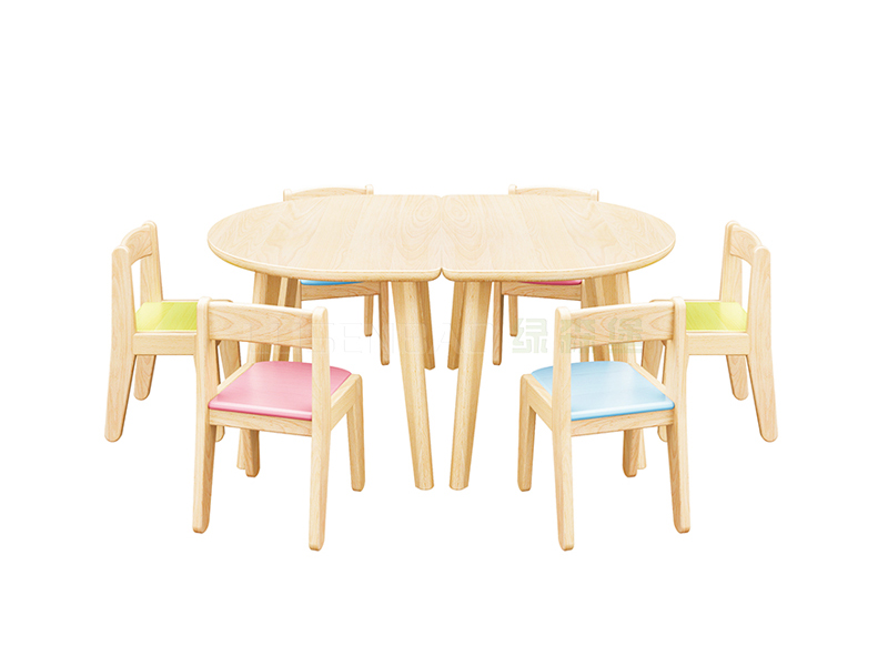 幼儿园家具班级教室儿童椭圆造型桌