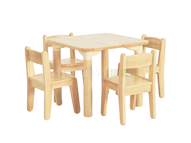 幼儿园家具实木儿童正方桌
